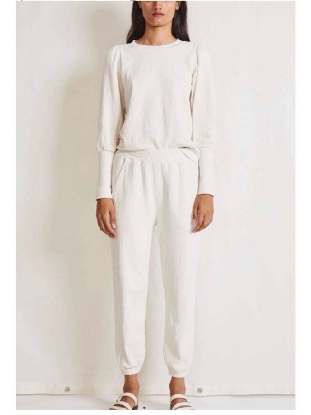 Apiece Apart Set 100% Organic Cotton Olimpio Sweatshirt & Joggers Size Small